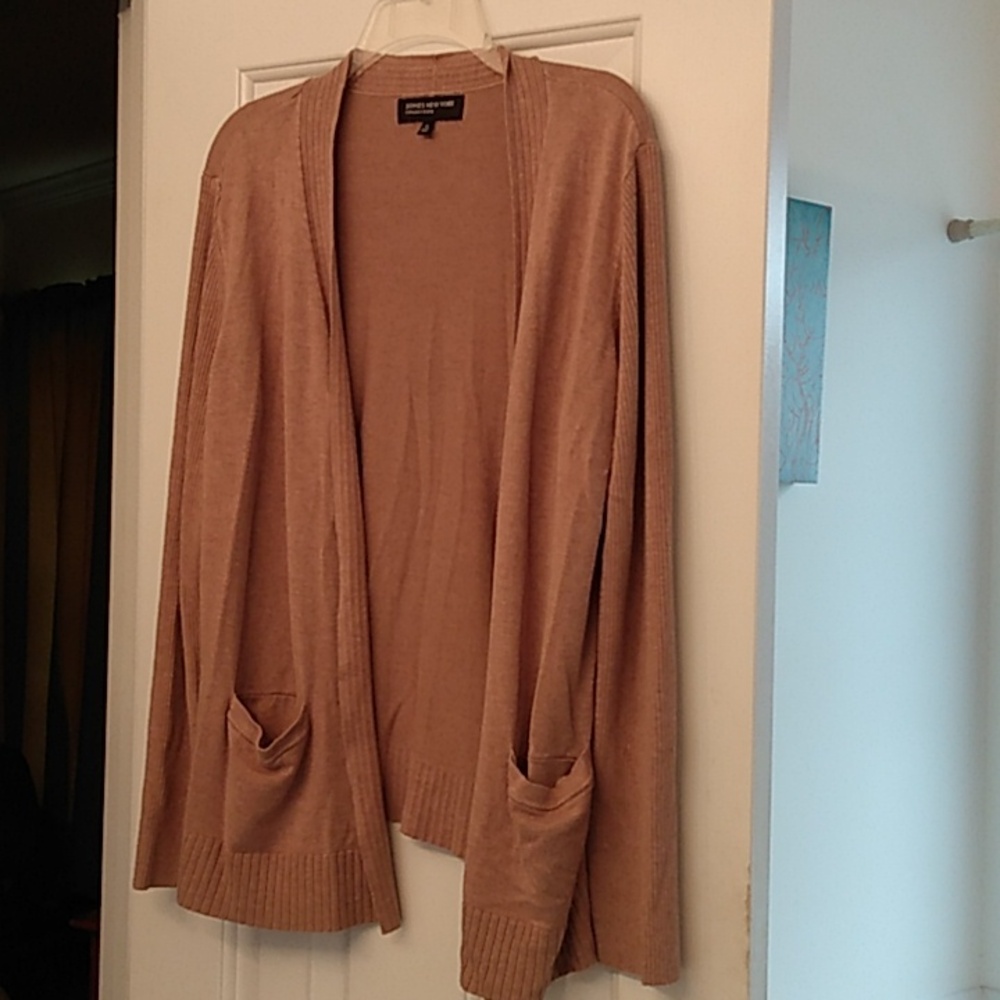 Jones New York Tan Cardigan Sweater